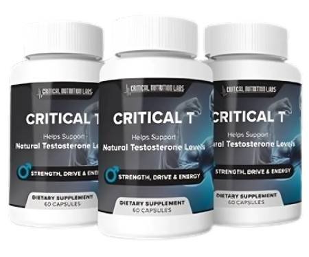 Critical T natural testosterone support supplement for men – boosts energy, vitality, and performance